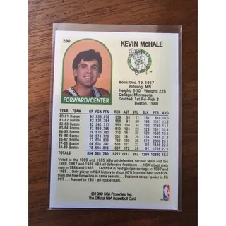 Photo of Kevin McHale 1989-1990 NBA Hoops #280 - Boston Celtics - HOF - Fresh Pull