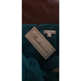 Photo of Shoshanna Teal Strapless Pleated Cocktail Mini Dress Size 6 NWT