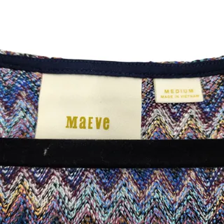 Photo of Anthropologie Maeve Westwater Chevron Knit Multicolor Drop Waist Dress Size M