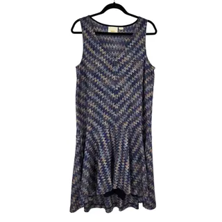 Photo of Anthropologie Maeve Westwater Chevron Knit Multicolor Drop Waist Dress Size M