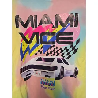 Photo of Reason Miami Vice Tie Dye T Shirt Mens M Retro 80s Car Limited Edition NEW