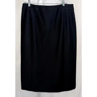 Photo of Talbots Vintage Wool Black Pencil knee length Skirt Made In USA Women's Size 14