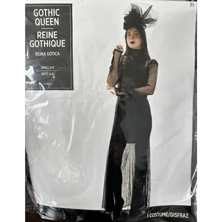 Photo of Gothic Queen Vampire Witch Women's Halloween Costume Dress Small (4-6) NEW