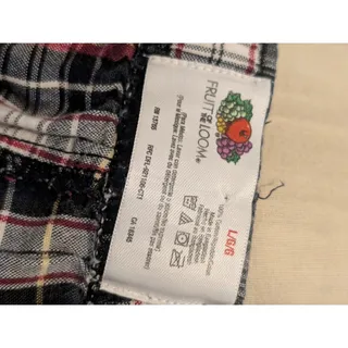 Photo of FRUIT OF THE LOOM Red Gray Plaid Flannel Sleep Pajama Lounge Pants Mens LARGE