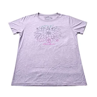 Photo of Eddie Bauer Women’s Medium Gray Floral Graphic Short Sleeve T-Shirt