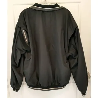 Photo of Vintage Coca Cola Employee Work Jacket Mens L Black 1/4 Zip Windbreaker Pullover