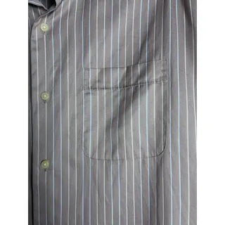 Photo of Tommy Bahama Mens Button Down Shirt 15.5 32 33 Medium Tan Stripe Long Sleeve