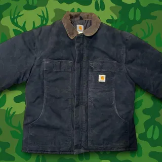 Photo of Vintage Carhartt C03 BLK Arctic Traditional Coat Black Duck Size 46 Regular
