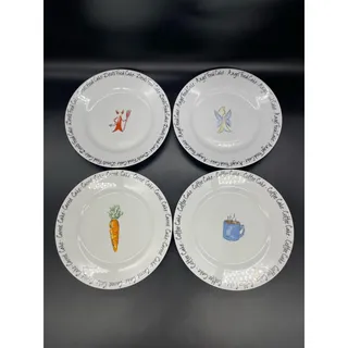Photo of 10 Strawberry Street Set of 4 Dessert Plates 8" Cake Plates Made in Sri Lanka