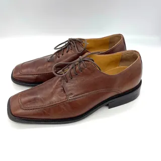 Photo of Stephan Bossi Brown Leather Lace Up Dress Shoes Men's Size 10.5 Made in Brazil 