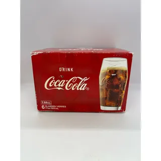 Photo of Libbey Coca Cola 17 oz Glasses Set of 6 NIB