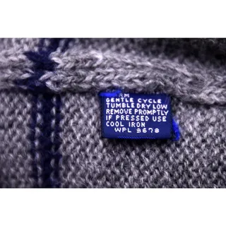 Photo of Arrow Blazer Collection Men’s Large Gray Blue Striped Crewneck Acrylic Sweater