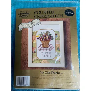 Photo of WE give thanks cross stitch kit