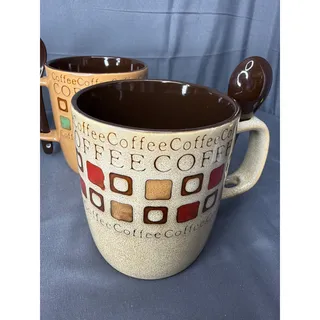 Photo of Gibson Mr. Coffee Cafe Americano 4 Person 8 Piece 13 Oz Mug Set with Spoons