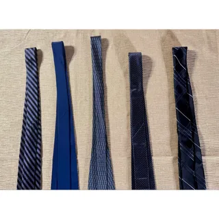 Photo of Men’s Necktie Lot of 5 Structure Claiborne George J Ferrar Montebello Blue Gray