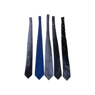 Photo of Men’s Necktie Lot of 5 Structure Claiborne George J Ferrar Montebello Blue Gray
