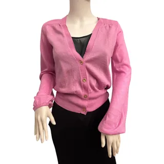 Photo of Juicy Couture Wool Blend Pink Cardigan Sweater XS Y2K Soft Girl Balletcore