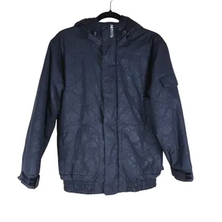 Photo of Billabong Windbreaker Jacket Men’s Large Black Floral Hooded Waterproof Outdoor