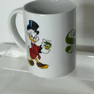 Photo of Disney Scrooge McDuck Money Mug Jerry Leigh White Ceramic Coffee Cup