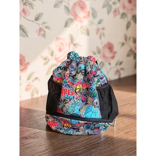 Photo of Overtime Elite Cinch Sports Drawstring Bag w Shoe Compartment Multicolor Gym Bag