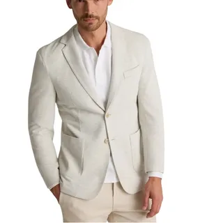 Photo of QUINCE Cotton Pique Knit Blazer Men XXL Heather White Classic Stylish Office NWT