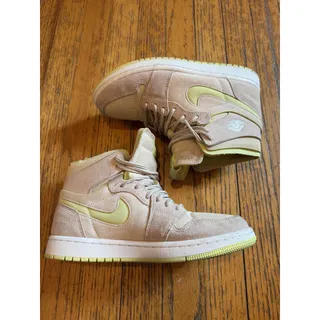 Photo of Nike Air Jordan 1 Zoom Air CMFT Shoes Mens Suede Mesh High Top Lemon Twist