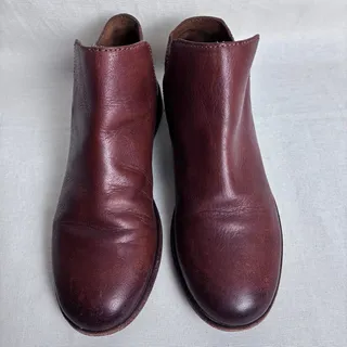 Photo of FRYE Kenzie Leather Cut Out Ankle Booties 6.5 Cognac Brown Boho Minimalist Boots