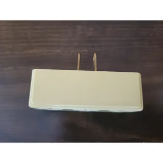 Photo of Vintage Ivory Eagle 15A 125V 3-Plug Splitter, ground, tri-plug