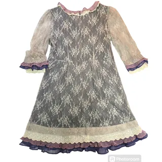 Photo of Trinity | Lace and Ruffle Baby Doll Dress | Size Medium