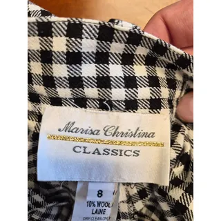 Photo of Marisa Christina Classics Vintage Gingham Pants Belt Sz 8