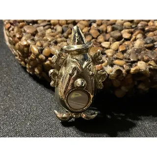 Photo of 1960’s Gold Tone Clown Face Brooch W/ MOP Mouth