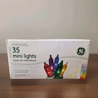 Photo of GE Merry Midget 35 Multicolor Mini Lights Green Wire Indoor Christmas String NIB
