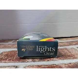 Photo of Holiday Time Mini Lights Clear 20 Ct 5.5 ft Green Wire Indoor Christmas NIB