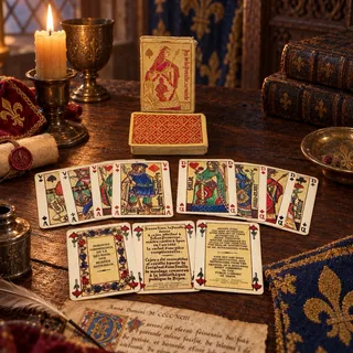 Photo of 1975 Jeu de la Pucelle Playing Cards Jeanne d’Arc Dusserre France Medieval