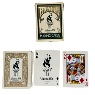 Photo of Vintage Bicycle Atlanta 1996 Olympics Playing Cards Gold Centennial Deck