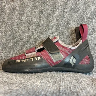Photo of Black Diamond Womens 9.5 Climbing Shoes Red Black Velcro Rock Bouldering Gear