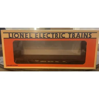 Photo of Lionel 6-16393 Wisconsin Central Flatcar With Bulkheads And Stakes NIB