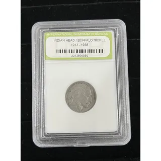 Photo of Indian Head Buffalo Nickel 5¢ 1913-1938 Dateless INB Encapsulated Coin