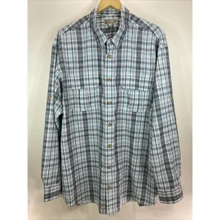Photo of Duluth Trading Co Plaid Long Sleeve Polyester Shirt Mens XL Tall 46 48