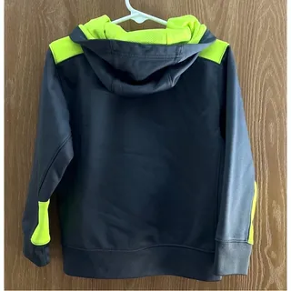 Photo of Nike Therma-Fit Hooded Toddler Pullover Sweatshirt Size 4T Grey Neon Green