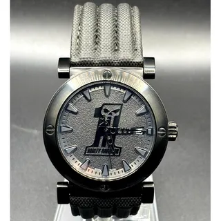 Photo of Harley-Davidson Bulova 78B131 Black #1 Racing Skull 44mm Watch Discontinued