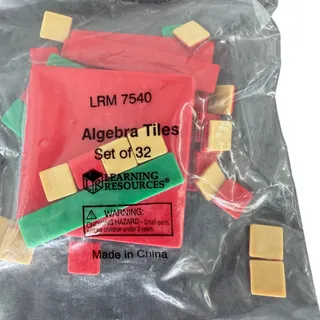 Photo of Learning Resources Algebra Tiles Set of 32 Math Manipulatives Algebra Tiles Math Manipulatives LRM 7540 NIP New Math Classroom Learning