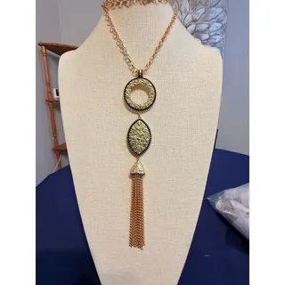 Photo of Vintage NOS Erika Lyons Tassel Runway Necklace 26”