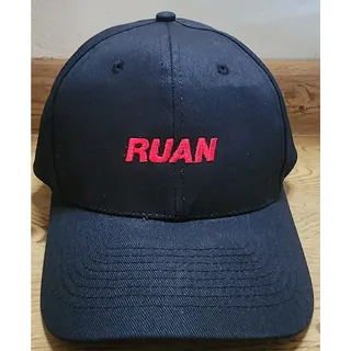 Photo of RUAN Hat Baseball Cap Men's Adjustable Black Red Embroidery KC Brand See Pic