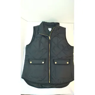 Photo of J.Crew Black Excursion Quilted Down Vest - Size S - NWOT