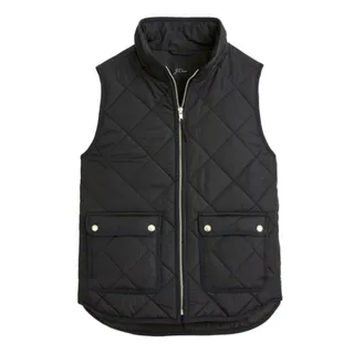 Photo of J.Crew Black Excursion Quilted Down Vest - Size S - NWOT