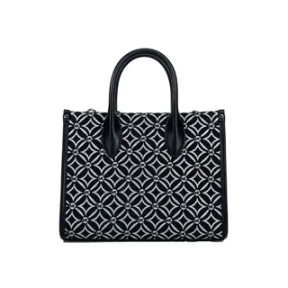 Photo of Michael Kors Mirela Jacquard & Leather Bag NWT