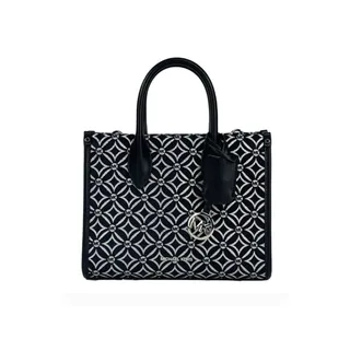Photo of Michael Kors Mirela Jacquard & Leather Bag NWT