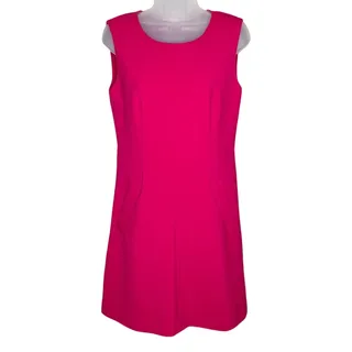 Photo of DIANE VON FURSTENBERG Pink Sheath Dress Size 6 Gold Zip Pockets Cocktail