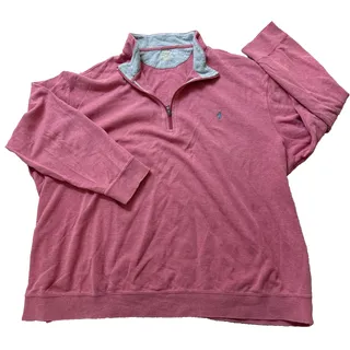Photo of Polo Ralph Lauren 1/4 Zip Top Mens 3XB Cherry PInk Pony Sweatshirt Pullover